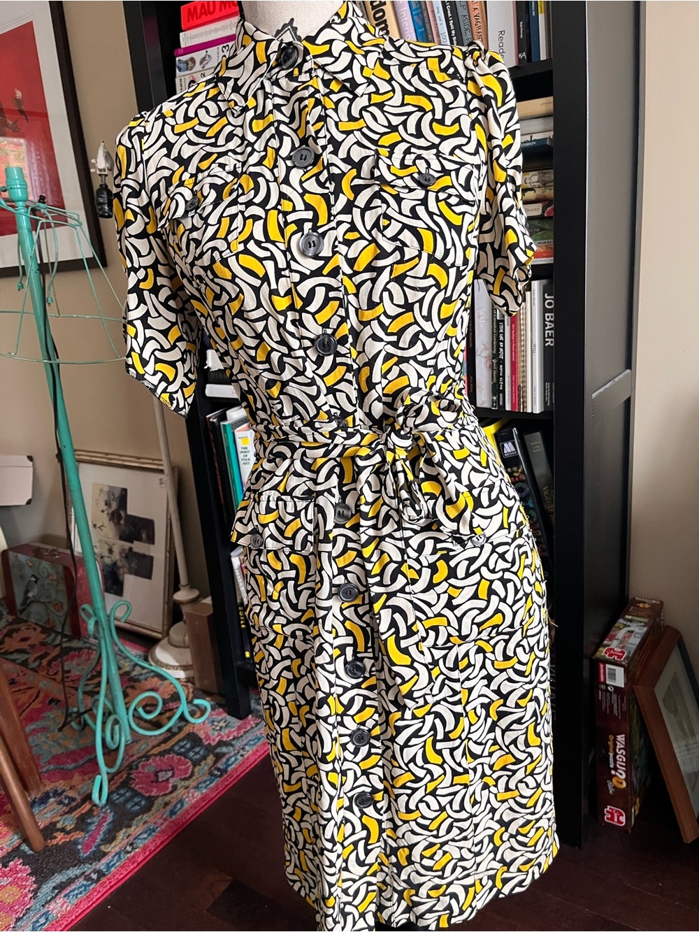 Vintage Diane Von Furstenberg 100% Silk “Huahine” Shirt Dress